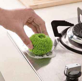 Polyester-materielle Küchen-Reinigungskissen mit der starken Reinigungs-Kapazität