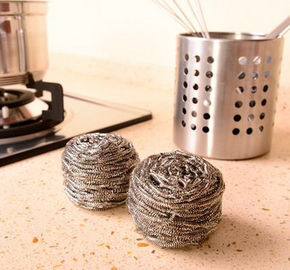 China Küchen-Verwendungs-Edelstahl-Reinigungsball für Restaurant-waschende Töpfe fournisseur